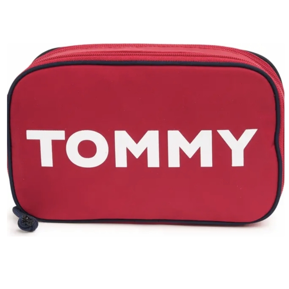 TOMMY HILFIGER ERIN II LARGE DOUBLE ZIP LOGO ACCESSORIES CASE NWT ❤️ - Picture 1 of 6